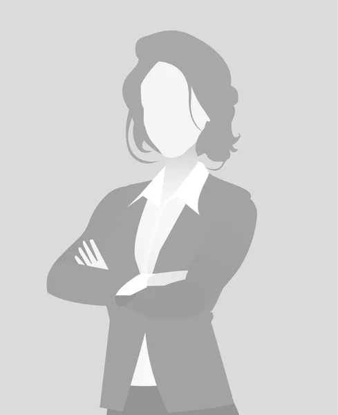 Default placeholder businesswoman half-length por — Stock Vector