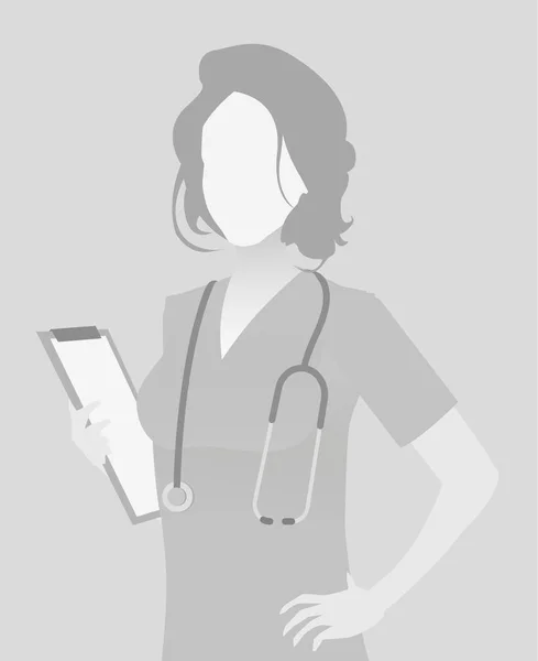 Default marcador de posición médico retrato de media longitud — Vector de stock