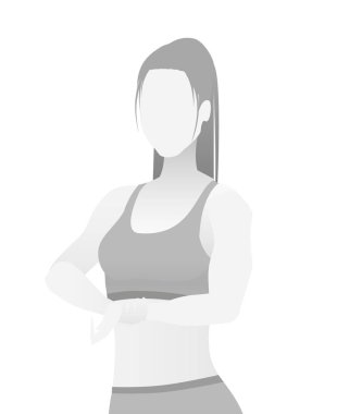 Varsayılan yer tutucu fitness eğitmeni bir T-shirt.