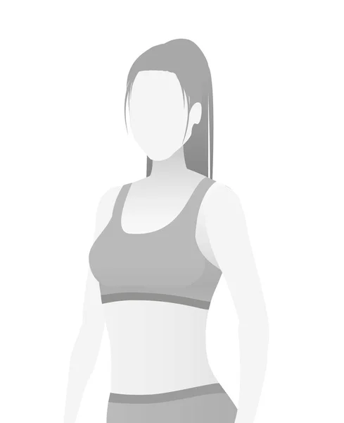 Entraîneur de fitness par défaut dans un T-shirt . — Image vectorielle