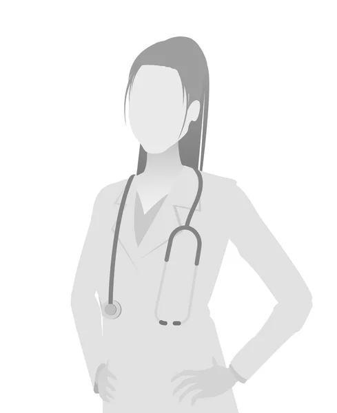 Default marcador de posición médico retrato de media longitud — Vector de stock