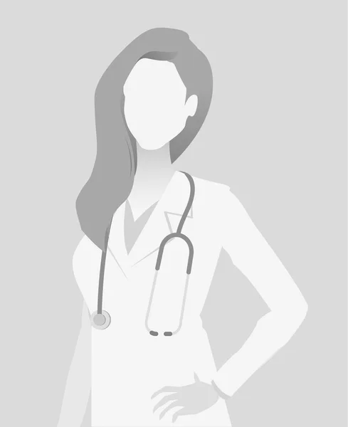 Default marcador de posición médico retrato de media longitud — Vector de stock