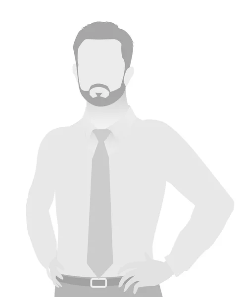 Default marcador de posición hombre de negocios de media longitud portr — Vector de stock