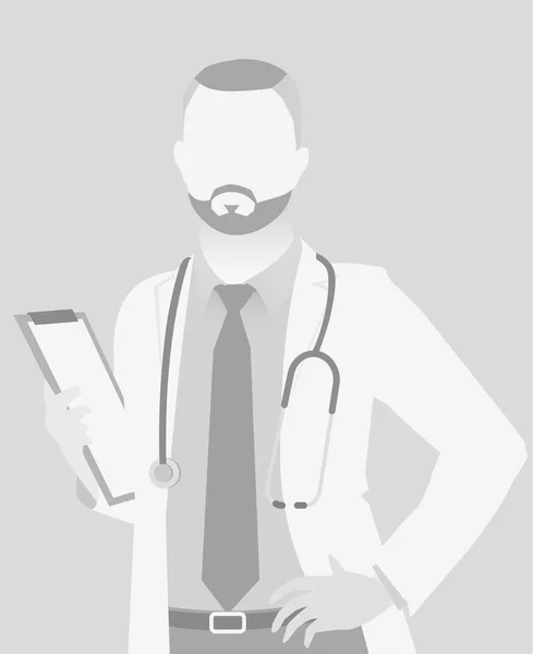 Default marcador de posición médico retrato de media longitud — Vector de stock