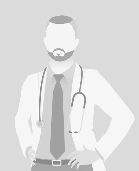 Default marcador de posición médico retrato de media longitud — Vector de stock