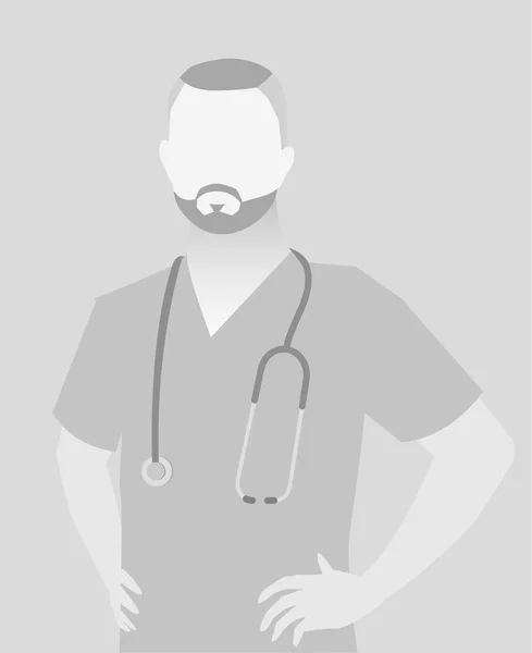 Default marcador de posición médico retrato de media longitud — Vector de stock