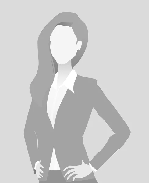 Default marcador de posición mujer de negocios de media longitud por — Vector de stock