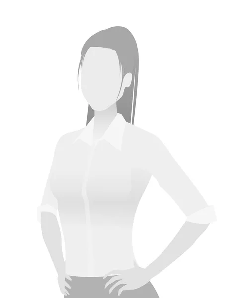 Default marcador de posición mujer de negocios de media longitud por — Vector de stock