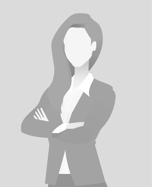 Default placeholder businesswoman half-length por — Stock Vector