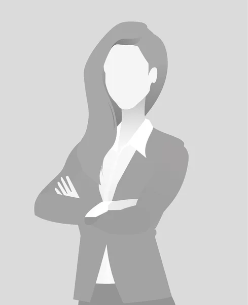 Default marcador de posición mujer de negocios de media longitud por — Vector de stock