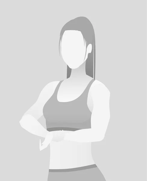 Default placeholder fitness trainer in a T-shirt. — Stock Vector