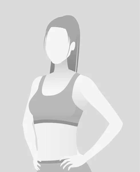 Default placeholder fitness trainer in a T-shirt. — Stock Vector
