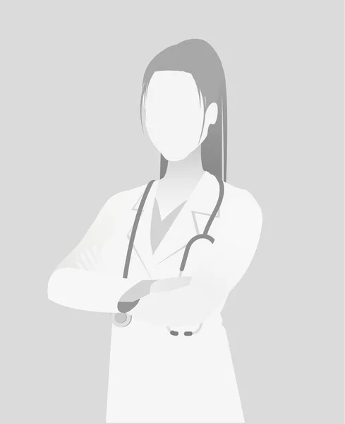 Default placeholder doctor half-length portrait — Stock Vector