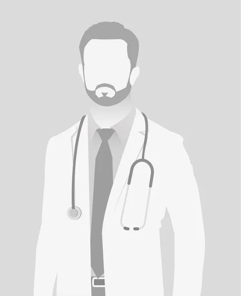 Default placeholder doctor half-length portrait — Stock Vector