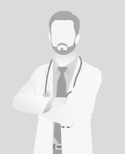 Default marcador de posición médico retrato de media longitud — Vector de stock