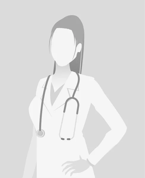 Default marcador de posición médico retrato de media longitud — Vector de stock