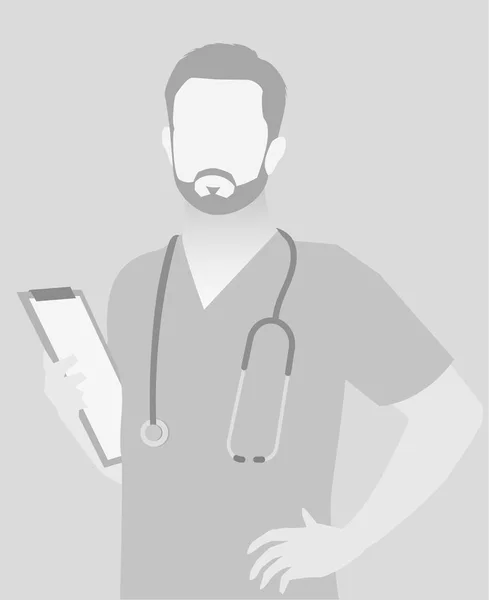 Default marcador de posición médico retrato de media longitud — Vector de stock