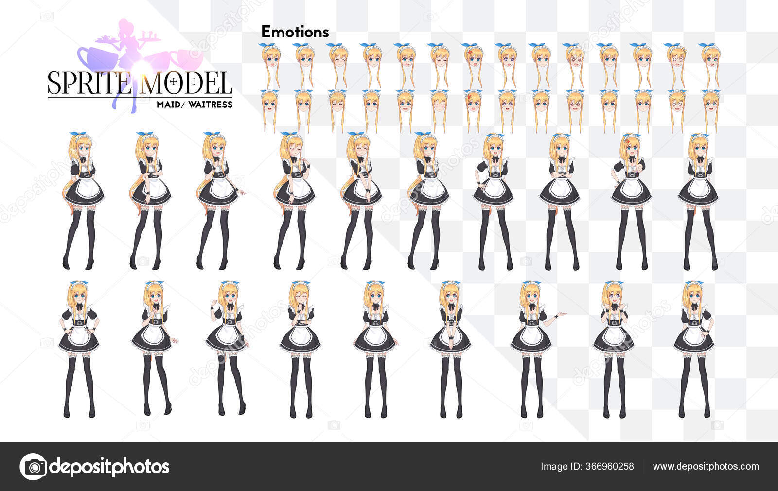 Аниме Манга Девушка Персонаж Мультфильма Японском Стиле Костюм.