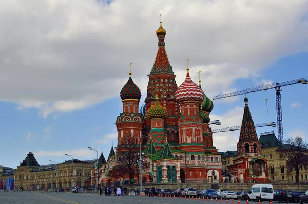 Russia Mosca 2014 Vista Sulla Cattedrale San Basilio Conosciuta Anche — Foto Stock