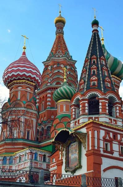 View Saint Basil Cathedral Also Known Cathedral Vasily Blessed Placed — Stock Photo, Image