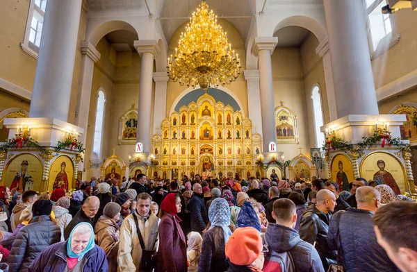 Russia Vladivostok 2018 Religious Ceremony Church Pokrova Presvyatoy Bogoroditsi Orthodox — Stock Photo, Image