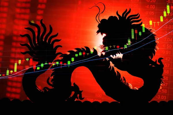 Китайский график фондового рынка — стоковое фото