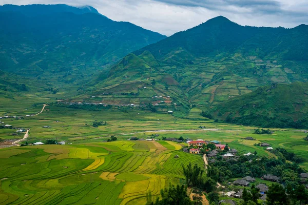 Campo de arroz em terraço em Mu Cang Chai, Vietnã — Fotografia de Stock