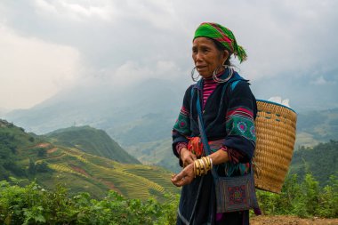 H'mong etnik azınlık Sapa, Vietnam'da yaşlı