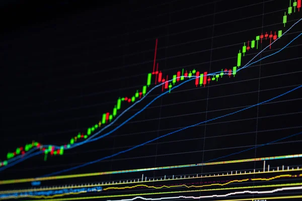 Börsenkursdiagramm. Bullenmarkt. — Stockfoto