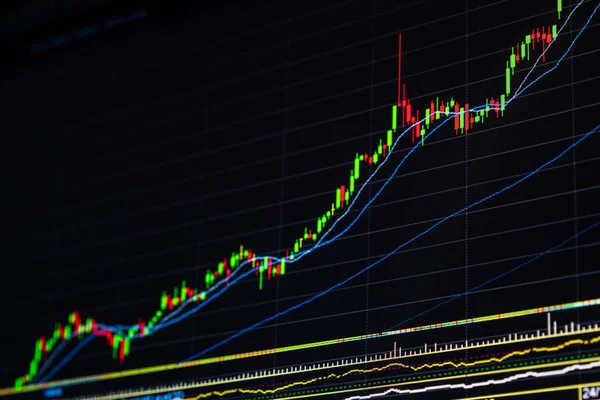 Grafico del mercato azionario in crescita. Mercato dei tori . — Foto Stock