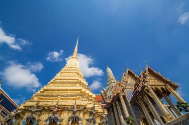 Wat Phra Keow. Bangkok, Tayland, Kraliyet Tapınağı yer almaktadır