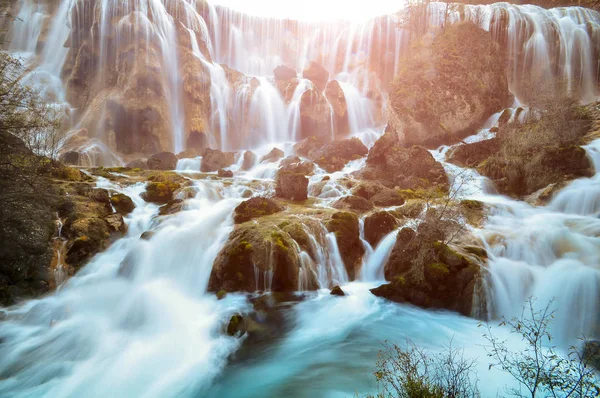 Waterval in jiuzhaigou nationaal park, china — Stockfoto