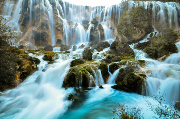 Водоспад в jiuzhaigou Національний парк, Китай — стокове фото