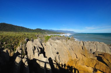 Gözleme kayalar, Punakaiki, Yeni Zelanda
