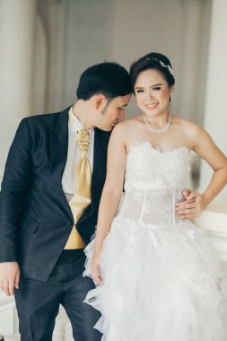 Gelin ve damat düğün gününde