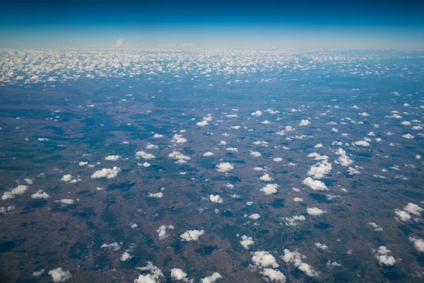 Earth surface viewed from airplane — Stock Photo, Image