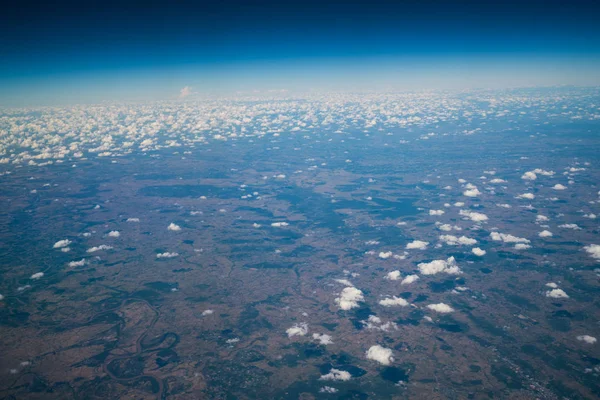 Earth surface viewed from airplane — Stock Photo, Image