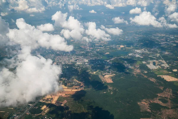 Landscape viewed from airplane — Stock Photo, Image