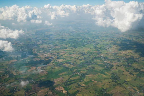 Пейзаж с самолета — стоковое фото
