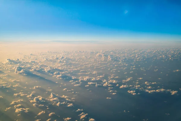 Sky and clouds viewed from airplane