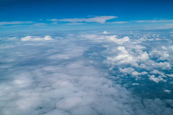 Sky and clouds viewed from airplane — Stock Photo, Image