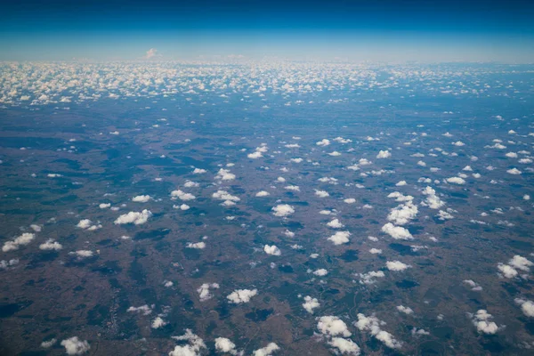 Earth surface viewed from airplane