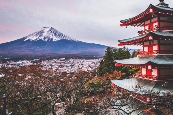 Fuji Dağı, Chureito Pagoda Güz — Stok fotoğraf