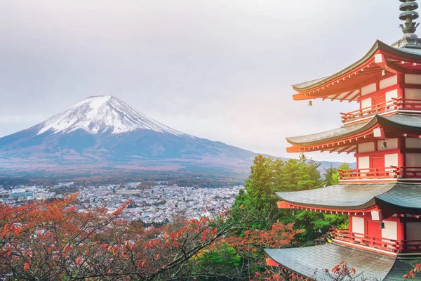 Monte Fuji, Pagoda Chureito en otoño — Foto de Stock