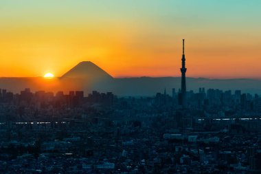 MT Fuji ve günbatımı, Tokyo Tokyo Sky ağacında