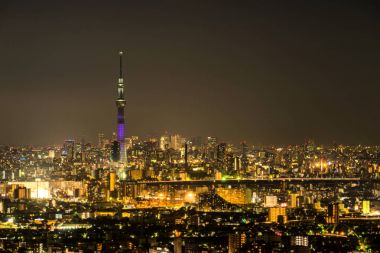 Tokyo Tokyo Cityscape ile ağaç gökyüzü