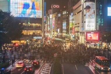 Shibuya Tokyo, Japonya'da geçiş Scramble