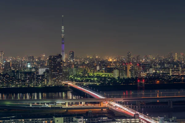 Árvore do céu de Tóquio com paisagem urbana de Tóquio — Fotografia de Stock