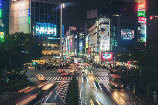 Shibuya Scramble przekraczania w Tokyo, Japonia — Zdjęcie stockowe
