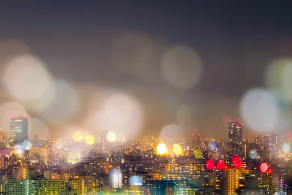 City nightlife, blur bokeh background — Stock Photo, Image